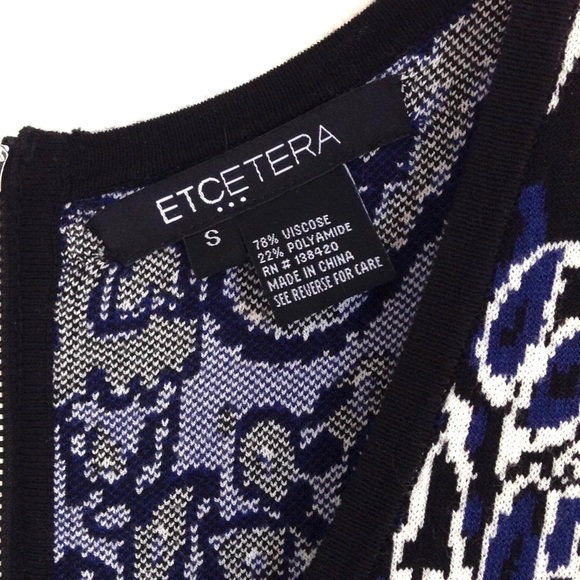 Etcetera Fit & Flare V- Neck Knit Dress, Sz S. - Picture 7 of 8